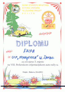 diploma brđanski rally